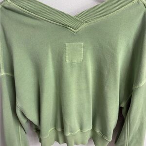 Aerie Olive Textured Top